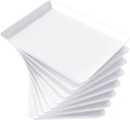 Lifewit Serving Tray for Party Supplies, Reusable Serving Platter for Catering, Snack, Fruit, Charcuterie, Appetizer, Plastic Food Trays, Hosting Essentials, BPA Free, 8 Pcs, Extra Large(16" x 12")