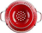 Calypso Basics by Reston Lloyd Powder Coated Enameled Colander, 5 Quart, Red