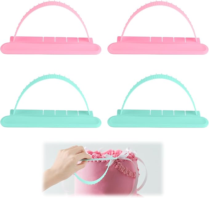 4pcs Cake Decorating Tools，Cake Arch Guide Tool & Essential Cake Tools – Includes Arch Ruler,Flip Ruler for Birthday/Wedding Cake Decor, Fits Various Cakes，for Home Bake