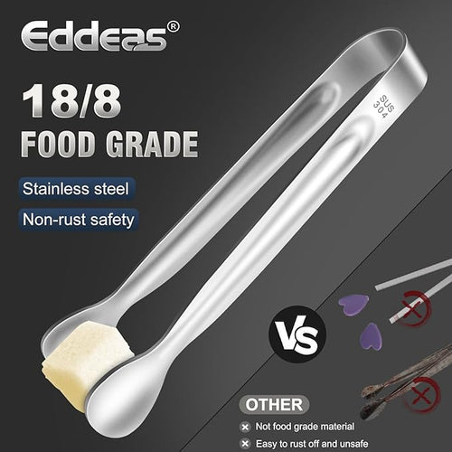 12 PCS Mini Serving Tongs, 6 Inch Small Sugar Tongs, Stainless steel Small Kitchen Tiny Food Tongs for Serving Food, Coffee Bar, Tea Party, Desserts Party and Ice Bucket