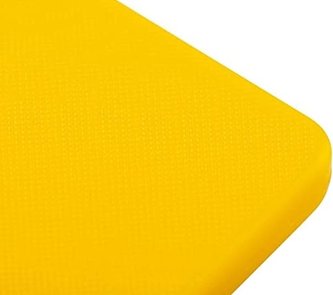 TrueCraftware- 18" X 12" X 1/2” Cutting Board for Kitchen Yellow Color Plastic- Color Coded Durable Kitchen Cutting Board Chopping Board Non Slip Cutting Mat for Meat Vegetables Dishwasher Safe