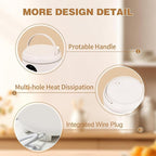 Mini Rice Cooker 2-Cup Uncooked / 4-Cup Cooked, 1.7Qt Portable Small Rice Maker with Auto Keep Warm & 24H Timer Delay for Oatmeal, Quinoa, Soup, Non-Stick Inner Pot Easy to Clean