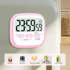 Antonki 2 Pack Classroom Timers for Kids Teachers, Magnetic Countdown Digital Kitchen Timer for Cooking, Study, Exercise, Games, Time Mangement - Loud/Silent Mode - Battery Included