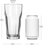 Libbey Gibraltar DuraTuff Iced Tea Glasses Set of 12, 22 Oz Durable Restaurant Style Drinking Glass Cups, Drinkware Set for Family Gatherings, Parties