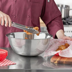 OCS Parts 8 Quart Mixing Bowl | 13.25-Inch Stainless Steel Professional Grade Flat Base Mixing Bowls for Home and Commercial Kitchens