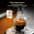 Semi-auto Stainless Steel Household Coffee Machine 19 Capsules Superfine Capsule Powder Coffee Machine Cappuccino and Espresso H11 (Color : H11G1Jug Mat Tamper, Size : CHINA_UK)