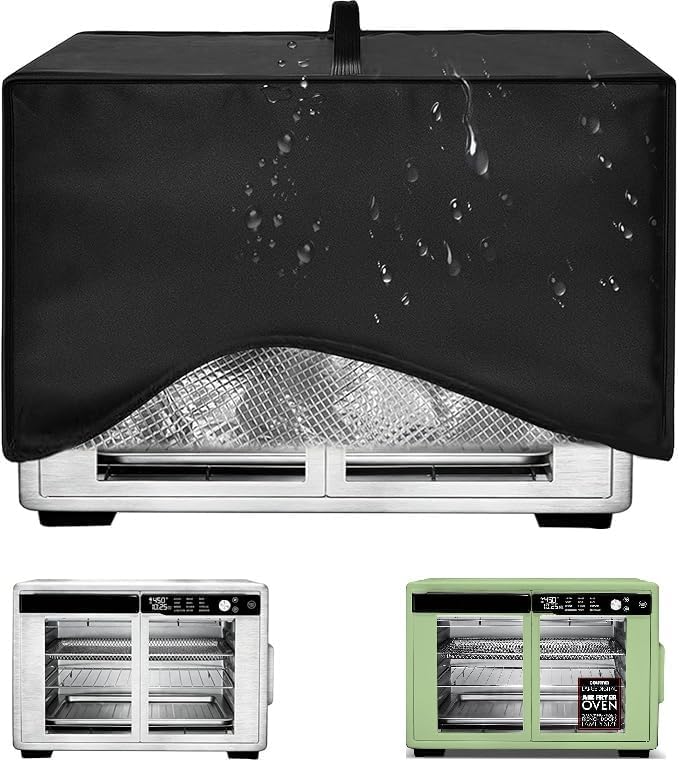Heavy Duty Air Fryer Toaster Oven Dust Cover for Ninja French Door Premier Air Fryer Oven FO101 20.3QT,16.93"Dx14.57"Wx12.99"H, 600D nylon w/12µm Foil, Heat-Resistant Waterproof Oil-Proof