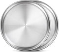 12 Inch Stainless Steel Pizza Pan Set of 2, Pizza Pan for Oven, Steel Pizza Tray for Baking Cookie Pie Cake, Round Stainless Steel Pizza Plate Pizza Baking Sheet, Easy Clean & Dishwasher Safe