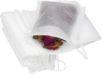 Tea Filter, Tea Bags, Tea Bags for Loose Leaf tea 100PCS 4IN x3.2IN White