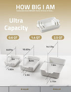 Sweejar Ceramic Bakeware Set, Rectangular Baking Dish for Oven Lasagna Pans for Cooking, Kitchen, Cake Dinner, Banquet and Daily Use, 11.8 x 7.8 x 2.76 Inches of Casserole Dishes (Beige)