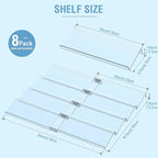 Suneerplay Spice Drawer Organizer 8 Tier, Acrylic Seasoning Organizer Rack, Clear Spice Rack Tray, Kitchen Seasoning Jars Drawers Insert (Jars Not Included/Expandable From 13" to 26")