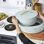 10-in-1 Electric Multi-Cooker, 6 Quart Programmable Cooking Pot with Digital Display, Nonstick Interior, One-Touch Controls, Multi-Function Kitchen Appliance (Hydrangea)