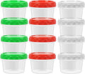EONJOE 8 oz Small Freezer Containers with Lids Stackable Plastic Food Storage Container 1 Cup Meal Prep Bowls Airtight Dishwasher Safe,12-pack