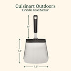 Cuisinart Griddle Food Mover - Extra-Large Stainless Steel Spatula for Rice,Vegetables and More,Perfect BBQ Tool,Cookouts,and Griddles,Large Scooper,5-cup Capacity Food Scoop,(Pack of 6)