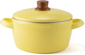 Fuji Hollow NA-20W.BY Two-Handed Pot, 7.9 inches (20 cm), Butter Yellow, IH Compatible, Natural Series