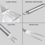 BBQ Grill Tool Set, 18 Pcs Stainless Steel Barbeque Grilling Tool Set, Includes a Spatula/Fork/Pair of Tongs etc, BBQ Tools for Backyard Outdoor Kitchen