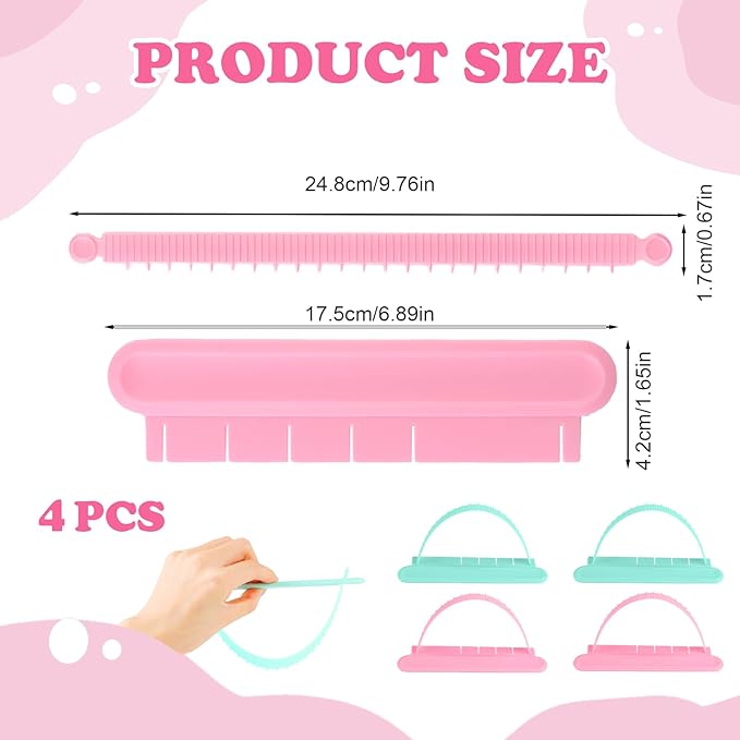 4pcs Cake Decorating Tools，Cake Arch Guide Tool & Essential Cake Tools – Includes Arch Ruler,Flip Ruler for Birthday/Wedding Cake Decor, Fits Various Cakes，for Home Bake