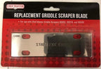 Chef Master Griddle Scraper Replacement Blade - 5 1/2" Wide x 1.2mm Thick - Stainless Steel Reversible Blade - Fits Most Scrapers - Double Beveled Edge for Chrome Griddle
