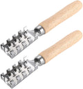 Abaodam 2pcs Fish Scale Scraper Wooden Handle Fish Cleaning Tool Seafood Scale Remover Kitchen Specialty Gadget