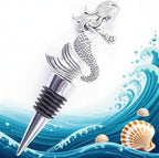 Zinc Alloy Animal Bar Liquor Bottle Pourer Liquor Pour Spout Sdjdhej 2Pcs Mermaid Head Bottle Tipping Nozzle Silicone Stoppers for Christmas and Halloween Decorations (mermaid)