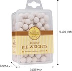 Mrs. Anderson's Baking Ceramic Pie Crust Weights, 270 Count, Natural Stoneware, For Blind Baking Pie Crusts And Tart Shells With Even Baking Results