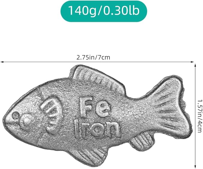 Balacoo 2 Pcs Iron Fish for Cooking, Natural Iron Supplement Tool for Pregnant Women Vegans Athletes - Safe & Effective Cooking Tool (fish-shaped)
