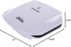 Courant Contact Grill, Panini Press Grill, 4 Servings Indoor Grill Champ, White (CCG-5681)