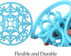 ME.FAN Trivets for Dishes/Pots/Pans, 3 Pcs Silicone Mats, Flexible/Durable/Non Slip Hot Pads to Protect Table and Counter Top (Coffee)