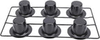 6 Cups Popover Pans, Nonstick Muffin Cupcake Pan, Pudding Cakes Bakeware Tray Mold Popover for Oven Baking Muffins Quiches Homemade Bakery Kitchen