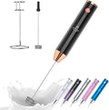 Zulay Kitchen Lux Electric Milk Frother Rechargeable Handheld - Powerful 2-Speed Motor, Waterproof, 2000mAh Battery - Lux Coffee Frother for Protein Powder, Drink Mixer Wand & Matcha Mixer