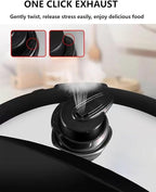 10 In 1 Electric Pressure Cooker With 24-Hour Reservation Function, Slow Cooker, Rice Cooker, Wok, Cake, Yogurt, Etc., 6 L, Stainless Steel/Black.