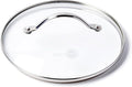 GreenPan 8.5" Universal Glass Lid with Stainless Steel Handle, Tempered Glass Lid for Frying Pan Skillet, PFAS-Free