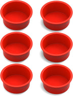 SILIVO 4 Inch Cake Pan (6 Pack) - Silicone Mini Smash Cake Pans, Nonstick Small Cake Pans for Smash Cake,Muffin and Egg Bites