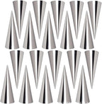 30 Pack Cream Horns Molud Set, Large Stainless Steel Canolis Forms Cannoli Kit for Baking Cannolis, Croissant Shell, Cream Roll Dessert, Safety Filled Edges