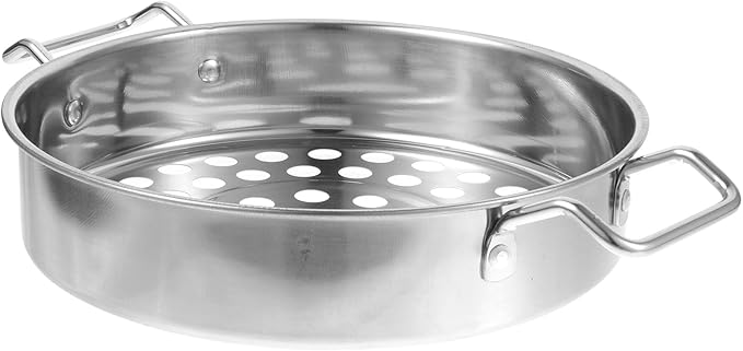 Stainless Steel Large Hole Colander for Shrimp Pasta & Vegetables - Mesh Strainer with Comfortable Grip for Kitchen Use