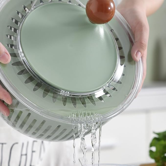 Salad Spinner, Medium-sized Lettuce Veggie Fruit Spinner and Strainer, Multipurpose Vegetable Washer Dryer with Lid,160 oz