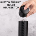 Pepper Grinder, Homnoble Professional Grade Pepper Grinder, Heavy Duty Pepper Mill, Refillable Aluminum Manual Pepper Mill with Adjustable Coarseness and Stainless Steel Blade