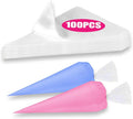Piping Bags, Pastry Bags 18 Inch 100pcs, Disposable Icing Piping Pastry Bags For Cookie/Cake Decorating Supplies, Anti Burst And Non-Slip Thicken Cake Decorating Bags