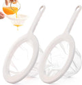 Fine Mesh Strainer with Handle, 80/120 Mesh, 2 Pack, Plastic Fine Strainer for Liquids, Small Colander for Kitchen, Nylon Sieve for Nut Milk, Yogurt, Juice, Coffee, Honey, Tea Leaf Filter