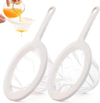 Fine Mesh Strainer with Handle, 80/120 Mesh, 2 Pack, Plastic Fine Strainer for Liquids, Small Colander for Kitchen, Nylon Sieve for Nut Milk, Yogurt, Juice, Coffee, Honey, Tea Leaf Filter