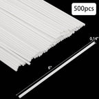 500Pcs 6 Inch White Paper Lollipop Sticks, Paper Sucker Sticks, Cake Pop Stick for Cake Toppers, Chocolate,Cookie,Rainbow Candy
