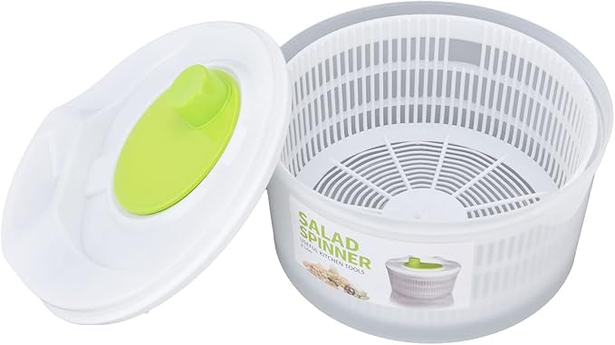 Pwshymi Salad Spinner Salad Drainer, Multifunction Large 3L Vegetable Dryer Salad Spinner, Lettuce Washer and Dryer for Cooking