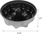 Frcctre 9 Inch Non-Stick Fluted Cake Pan, 10 Cups Heavy Duty Fluted Tube Cake Pan Baking Mold Easy Release Aluminum Baking Mold for DIY Cakes