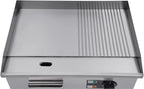 Commercial Flat Top Grill, 22" Extra Large Commercial Electric Griddle, 1600W high working power Tabletop Flat Top Grill Indoor for BBQ Pancake Chicken, Adjustable Temperature 122℉-572℉