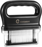 JY COOKMENT Meat Tenderizer with 48 Stainless Steel Ultra Sharp Needle Blades, Kitchen Cooking Tool Best for Tenderizing, BBQ, Marinade