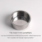 CAPFEI 51mm Pressurized Filter Basket Compatible with Gevi/CASABREWS/CAPRESSO - Dual Wall Filter Basket - 2 Cups Capacity
