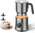 Milk Frother and Steamer, Large Capacity Detachable Electric Milk Frother, Automatic Warm and Cold Foam Maker, Hot Chocolate Maker, BPA Free, Gray