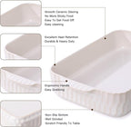 4.7QT Casserole Dishes for Oven, 9x13” Large Lasagna Pan, Ceramic Baking Dish, Rectangular Lasagna Pan Deep with Handles for Baking, Casserole, Kitchen, Birthday Gift for Mother Father Women Men