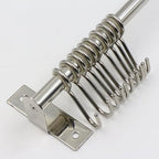 Kitchen Sliding Hooks, Stainless Steel Hanging Rack Rail Organize Kitchen Tools with 10 Utensil Removable S Hooks for Towel, Pot Pan, Spoon, Coats, Bathrobe, BBQ,Wall Mounted Hanger