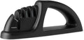 Amazon Basics 4-in-1 Knife Sharpener with Non-Slip Base, Includes Safety Glove